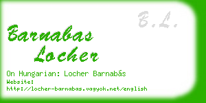 barnabas locher business card